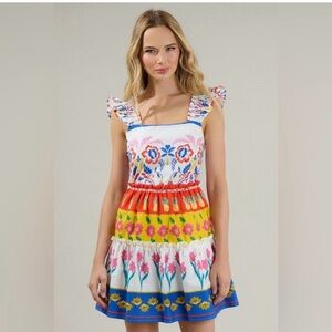 Sugarlips Floral Multicolor Mini Dress XS